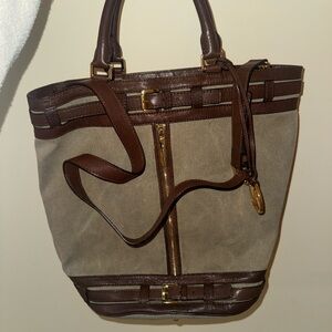 Michael Kors Brown and Tan Tote Bag